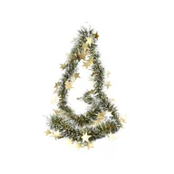 Ozdoby bożonarodzeniowe - Łańcuch choinkowy z gwiazdkami 9 x 200 cm zielono-złoty - miniaturka - grafika 1
