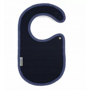 ClickBibs Śliniaczek ClickBibs granatowy z lamówką granatową w białe kropki b2b-2947-0 - Śliniaki i fartuszki - miniaturka - grafika 1