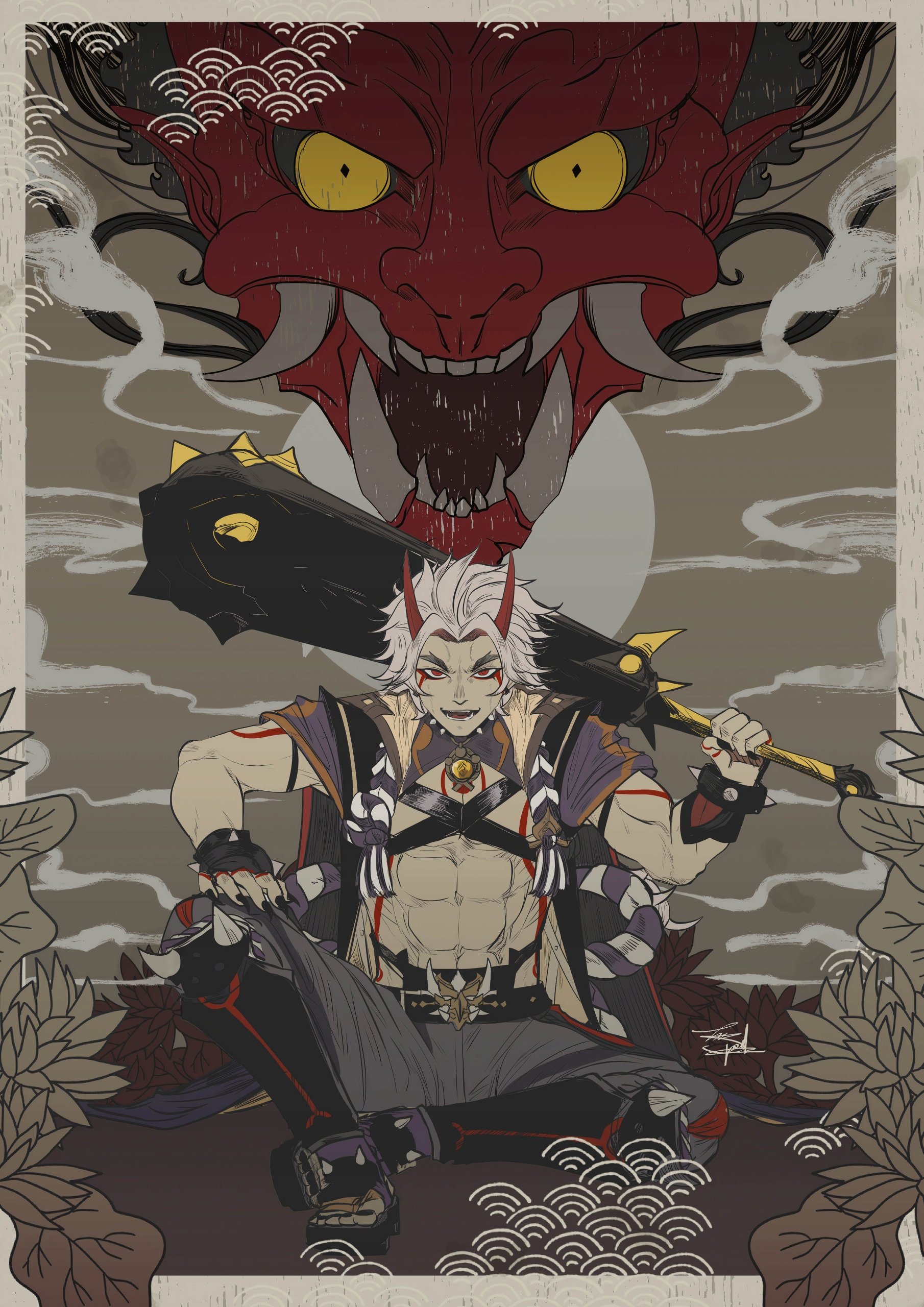 Plakat A2 Genshin Impact Arataki Itto