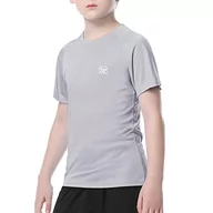 Kamizelki damskie - MEETWEE Boy Girl Wysypka kamizelka krótki rękaw stroje kąpielowe Rash Guard Top Sun UV Protection UPF 50+ Stroje Kąpielowe Kid, szary, 12 lat - miniaturka - grafika 1