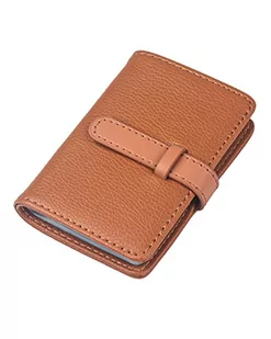 AYCLIF Etui na karty, uniseks, etui na karty kredytowe ze sztucznej skóry, na 26 kart, etui na wizytówki, z zapięciem na sprzączkę, 1 sztuka, khaki, khaki, Standard - Etui na dokumenty i karty - miniaturka - grafika 1