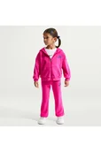 Dresy i komplety dla chłopców - Dwuczęściowy welurowy zestaw zlegginsami zrozszerzanymi nogawkami dla małych dzieci Nike - Różowy - miniaturka - grafika 1
