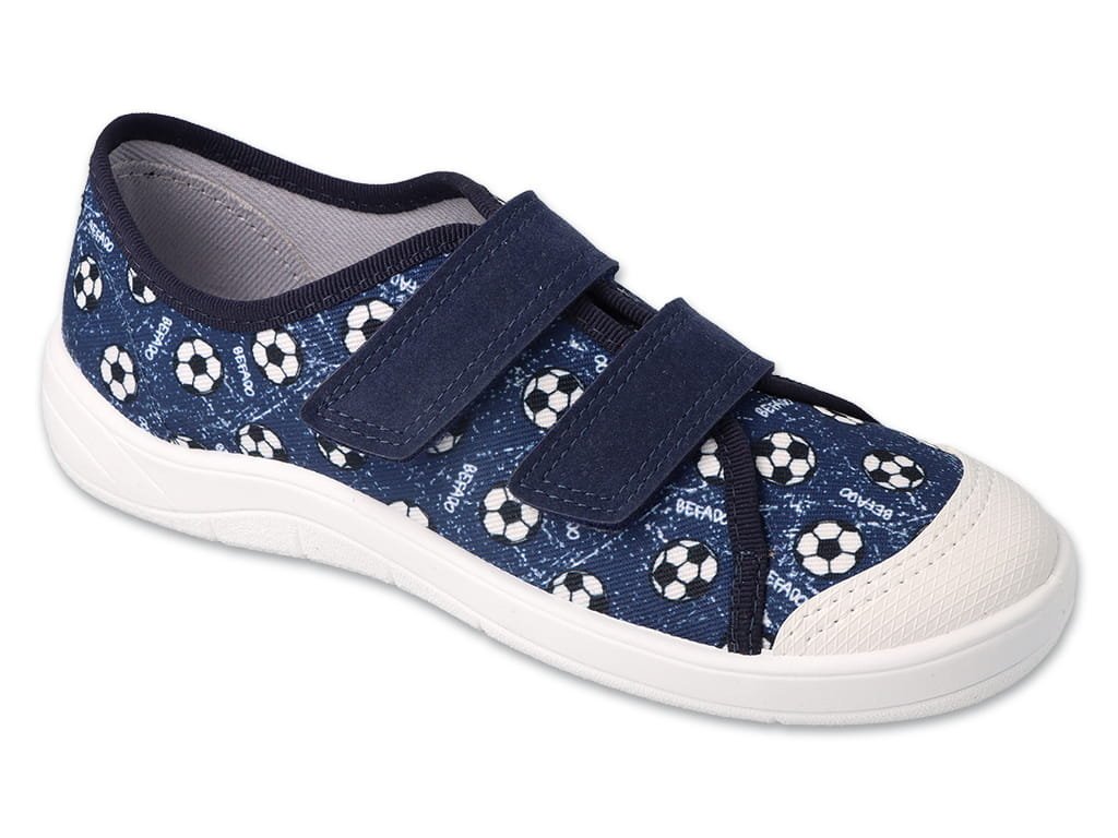 Trampki kapcie dziecięce chłopięce na rzepy granatowe Befado 772Y002-35