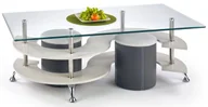 Ławy i stoliki kawowe - Ława szklana z pufami popiel F2-B67 - miniaturka - grafika 1