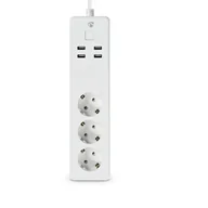 Systemy inteligentnych domów - Nedis WIFIP312FWT inteligentna listwa zasilająca 3 x gniazdo sieciowe Typu F 1,8 m 4 3680 W Biały - miniaturka - grafika 1