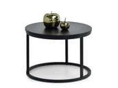 Ławy i stoliki kawowe - OKRĄGŁY STOLIK NERO S CZARNY - NOGA CZARNY - miniaturka - grafika 1