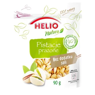 Helio PISTACJE PRAŻONE BEZ DODATKU SOLI 90 G NATURA 13457858 - Orzeszki - miniaturka - grafika 1