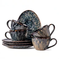 Filiżanki - Serwis Kawowy Kasai Żółto-Zielony Na 4 Osoby 8 Szt. Nowoczesny Do Zmywarki Komplet Filiżanka I Spodek - miniaturka - grafika 1