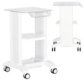 Meble kosmetyczne - Pomocnik kosmetyczny fryzjerski do salonu pod urządzenie kosmetyczne STO-29 uniwersalna szafka wózek stolik na kółkach - miniaturka - grafika 1