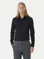 Koszule męskie - Calvin Klein Koszula LV019EU060 Czarny Extra Slim Fit - miniaturka - grafika 1