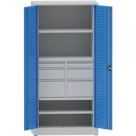 Pozostałe wyposażenie warsztatu - PARTNER B2B Metalowa szafa warsztatowa, 1950x950x500 mm, 2 półki, 6 szuflad S44200.2.B5.2.4K - miniaturka - grafika 1