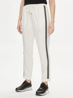 Spodnie sportowe damskie - Liu Jo Sport Spodnie dresowe TA4088 TS423 Écru Regular Fit - miniaturka - grafika 1