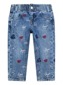 Spodnie i spodenki dla dziewczynek - Guess Jeansy K6RA03 D45E0 Niebieski Regular Fit - miniaturka - grafika 1