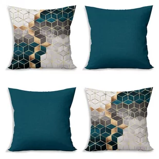 Poszewki na poduszki zestaw 4 szt. 43x43 cm Optic – Minimalist Cushion Covers - Poszewki na poduszki - miniaturka - grafika 1