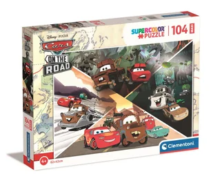 Puzzle 104 Maxi Super Kolor Disney Cars Clementoni - Puzzle - miniaturka - grafika 1