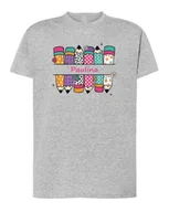 Koszulki i topy damskie - Koszulka Personalizowana Szkoła Powrót Szara M - miniaturka - grafika 1