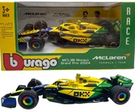 Samochody i pojazdy dla dzieci - McLaren MCL38 GP Monaco F1 2024 #4 Norris BBurago 1:43 - miniaturka - grafika 1