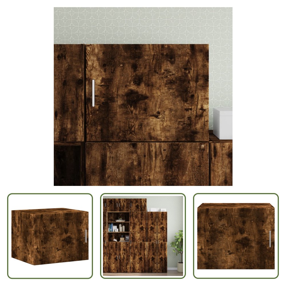 The Living Store szafka ścienna dąb wędzony 50x42,5x40 cm materiał drewnopochodny