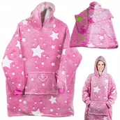 Koce - Ciepła Bluza Koc Oversize Xxl 2W1 Gruba Futrzak - miniaturka - grafika 1