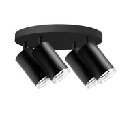 Lampy sufitowe - Żyrandol łazienkowy LED RGBW TURYN 4xGU10/6,5W/230V IP44 czarny - miniaturka - grafika 1