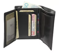 Portfele - Portfel Męski Skórzany EL FORREST Skóra Bydlęca Duży Pionowy Bez Zapięcia Dwa Skrzydełka RFID CZARNY 896 67 13 x 10 x 3 [cm] - miniaturka - grafika 1