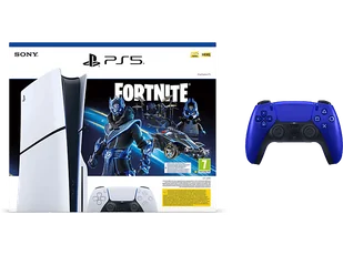 Sony PLAYSTATION 5 Slim 1TB D Chassis Fortnite Cobalt Zestaw Startowy + DualSense Kobaltowy Błękit - Konsole Playstation - miniaturka - grafika 1
