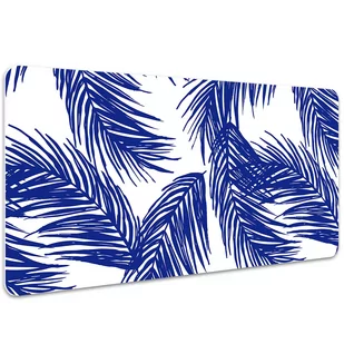 Mata z nadrukiem na biurko Granatowy liść 100x50 cm, Dywanomat - Podkładki na biurko - miniaturka - grafika 1