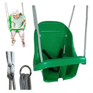 Place zabaw - Huśtawka kubełkowa ZIELONA ogrodowa do domu POLSKA PRODUKCJA PASY KRZESEŁKO - miniaturka - grafika 1