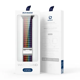 Dux Ducis Strap (Mixture II Version) pasek Apple Watch SE, 8, 7, 6, 5, 4, 3, 2, 1 (41, 40, 38 mm) pleciona opaska bransoleta dark stripes - Akcesoria do smartwatchy - miniaturka - grafika 5