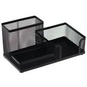 Akcesoria na biurko - Przybornik na biurko NATUNA siatka czarny 204x104x100mm (3A) - miniaturka - grafika 1