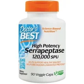 Witaminy i minerały dla sportowców - DOCTOR'S BEST High Potency Serrapeptase 120,000 SPU 90vegcaps - miniaturka - grafika 1