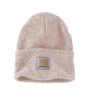 Czapki damskie - Czapka zimowa Carhartt Acrylic Watch Hat A18 Ash Rose Marshmallow - grafika 1