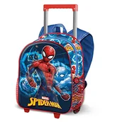 Plecaki - Spiderman Powerful-S plecak 3D na kółkach, niebieski, NIEBIESKI, Jeden rozmiar, Mały plecak 3D z kółkami mocny - miniaturka - grafika 1