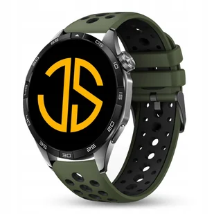 PASEK SILIKONOWY 22mm - ZIELONO-CZARN - Akcesoria do smartwatchy - miniaturka - grafika 1