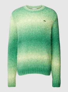 Sweter z dzianiny z mieszanki wełny z alpaki z wyhaftowanym logo - Swetry męskie - miniaturka - grafika 1