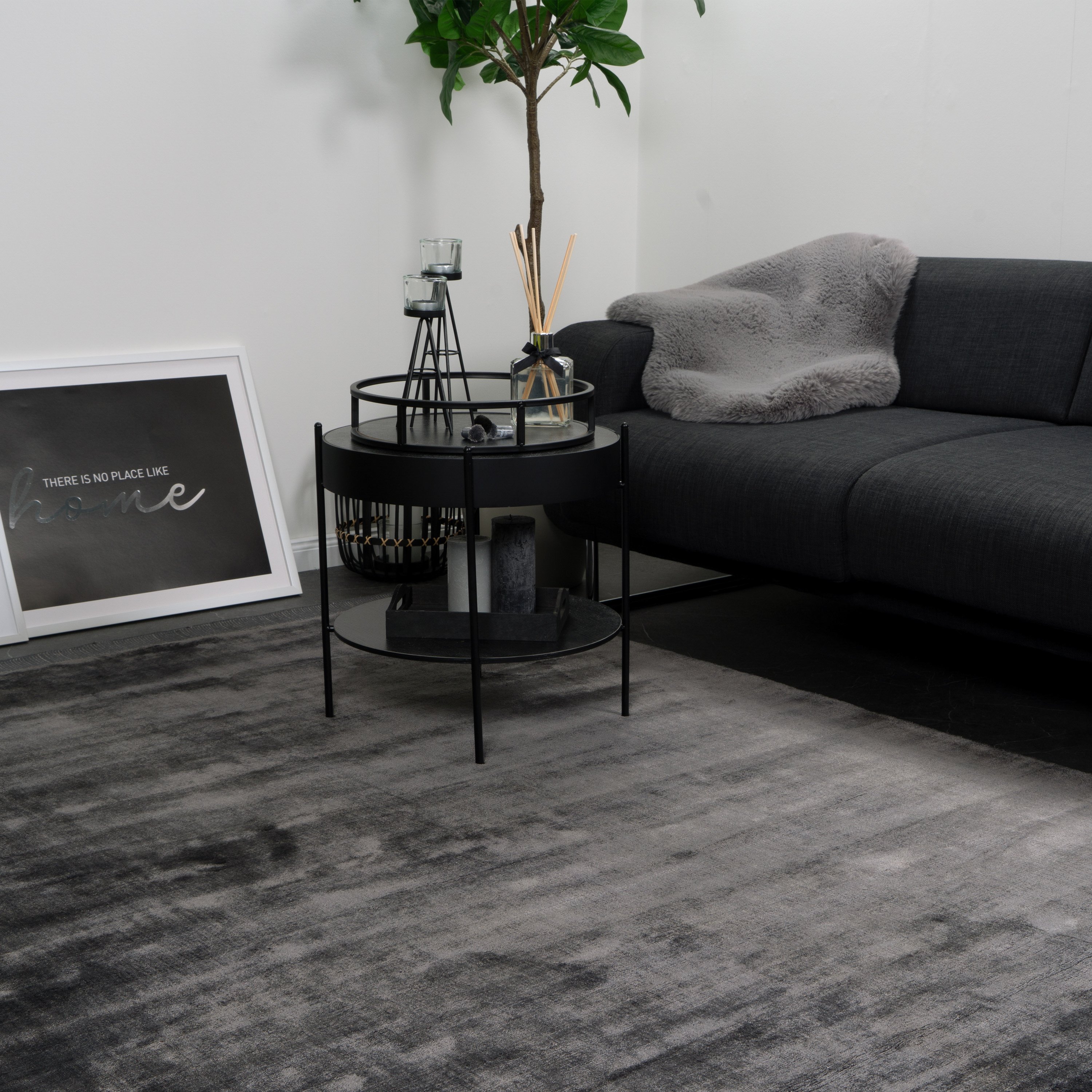 CONSILIO CONCEPT 200 x 290 Dywan salon antracyt bambus luksusowy wiskoza jedwab połysk nowoczesny miękki luxus miękki