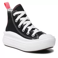 Buty dla dziewczynek - Trampki Converse Ctas Move Hi 371527C Black/Pink Salt/White - miniaturka - grafika 1