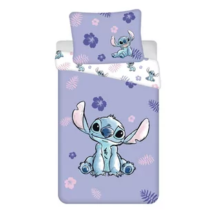 Bawełniana dziecięca pościel jednoosobowa 140x200 cm Lilo and Stitch – Jerry Fabrics - Pościel dla dzieci - miniaturka - grafika 1