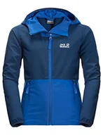 Kurtki i płaszcze dla chłopców - Jack Wolfskin Chłopięca Turbulence B Kurtka Softshellowa, Niebieski (Coastal Blue), 92 - miniaturka - grafika 1