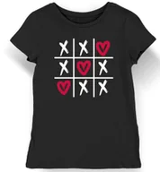 Koszulki i topy damskie - Koszulka damska kółko krzyżyk serca czarna XL - miniaturka - grafika 1