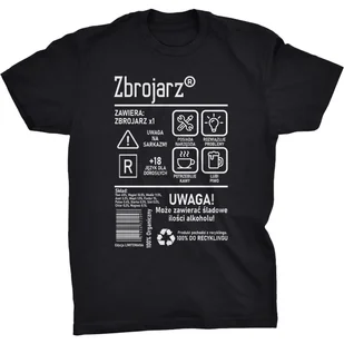 Zbrojarz Etykieta Koszulka Prezent Dla Zbrojarza - Koszulki męskie - miniaturka - grafika 1