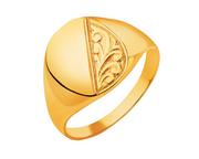 Sygnety - Złoty pierścionek - sygnet - miniaturka - grafika 1