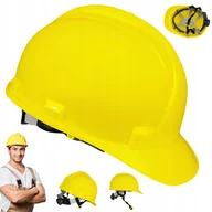 Odzież robocza - Kask OCHRONNY hełm ROBOCZY budowlany BHP LEKKI przemysłowy 4-punktowy - miniaturka - grafika 1