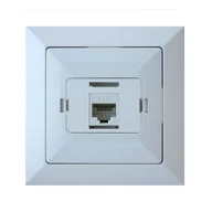 Gniazdka elektryczne - Gniazdo komputerowe Perła białe - miniaturka - grafika 1