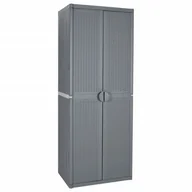 Szafy - vidaXL Szafa ogrodowa, szara, 65x45x172 cm, rattan PP - miniaturka - grafika 1