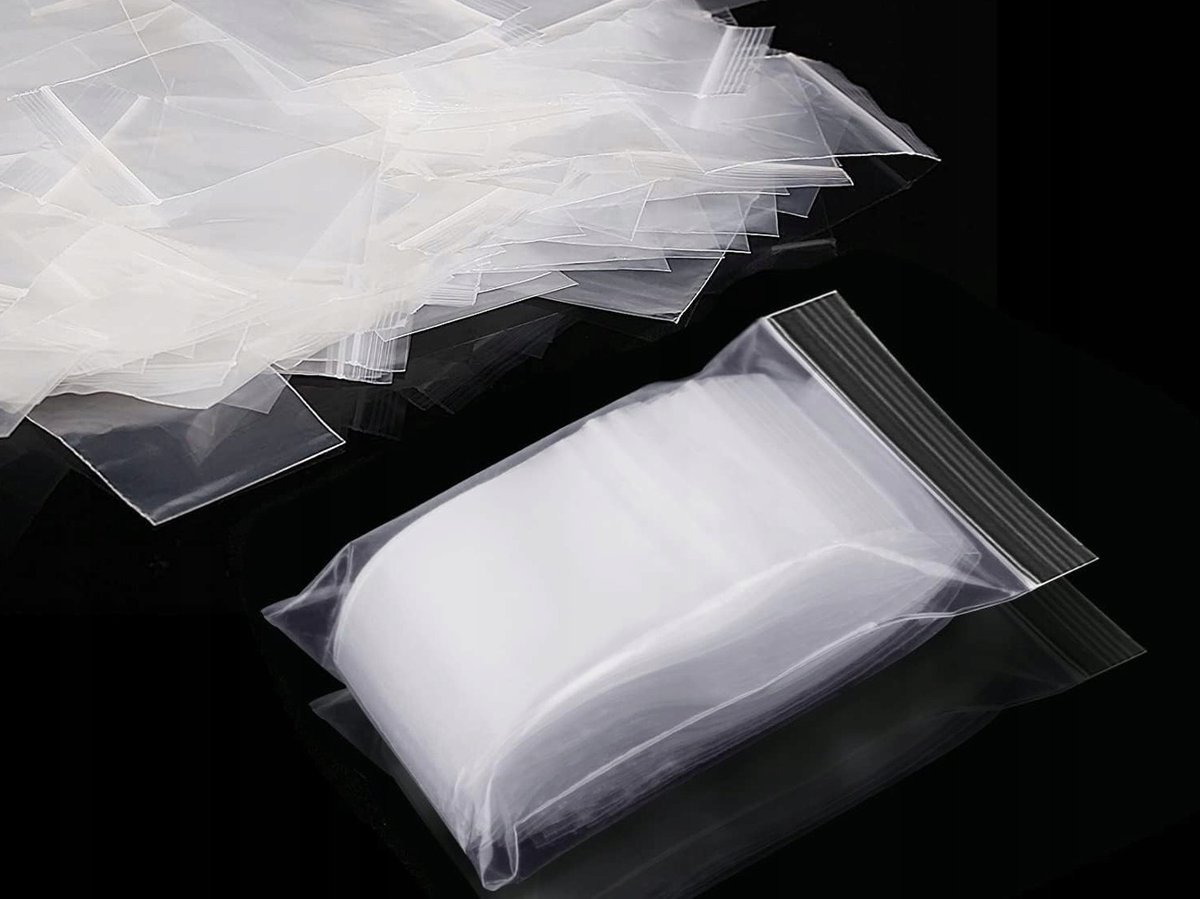 TOREBKI 600 SZTUK 6X4CM PLASTIKOWE ZAMYKANE STRUNOWE PRZEZROCZYSTE ETUI