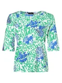 Koszulki i topy damskie - Marc Cain Sports - T-shirt damski, niebieski|zielony|biały|wielokolorowy - miniaturka - grafika 1