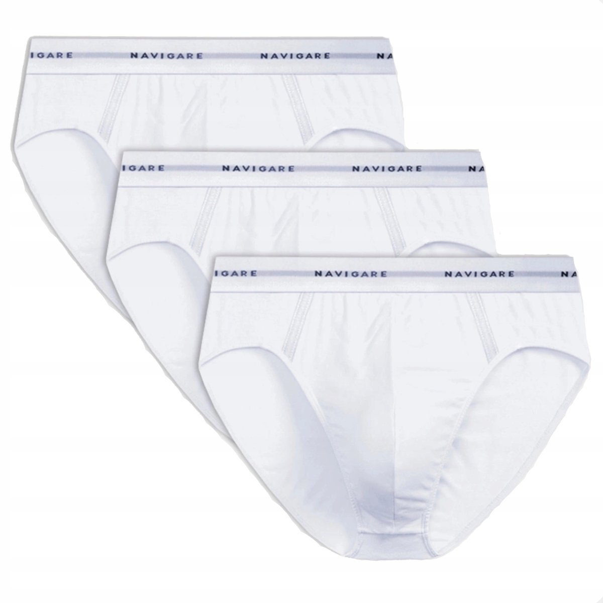 SLIPY Bawełniane MĘSKIE 3 PACK NAVIGARE Włoskie majtki Premium Wygodne *XL