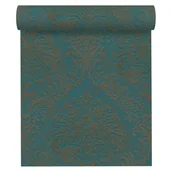 Tapety - Tapeta Ornament Metropolitan Stories 391124 turkusowo-złota winylowa na flizelinie - miniaturka - grafika 1