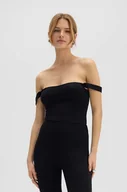 Body - Saint Body body BARDOT BODYSUIT BLACK damskie kolor czarny gładka SB.548 - miniaturka - grafika 1